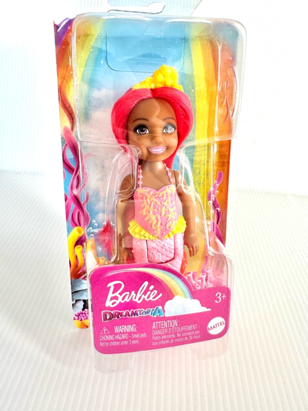 🩷NIB. Barbie Chelsea Dreamtopia Mermaid Doll with Coral/ Red hair